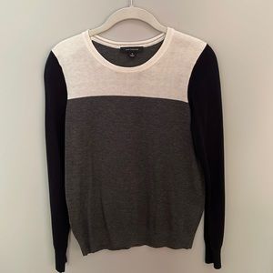 Ann Taylor Crew Color block Crewneck Sweater, size S